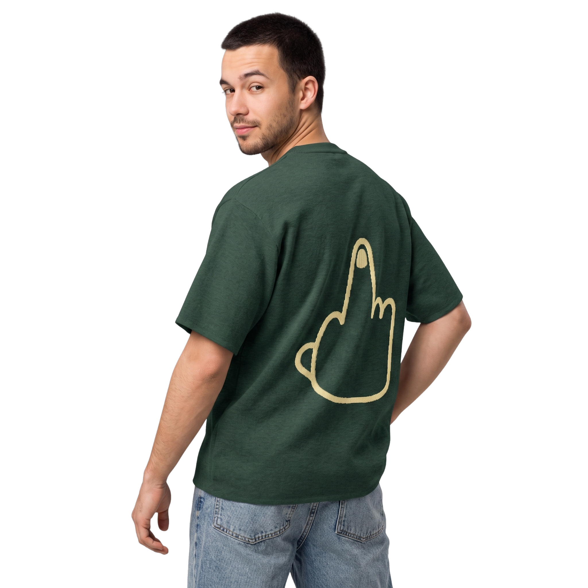 Person wearing Green shirt
